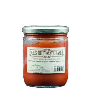 pot de coulis de tomates au basilic