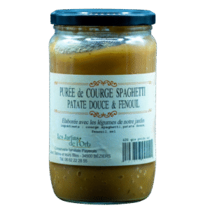 bocal de puree de courge patate douce et fenouil