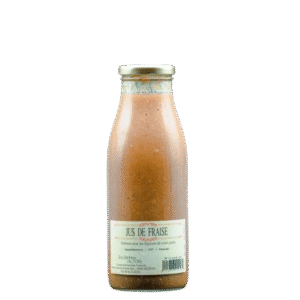 bouteille de jus de fraises